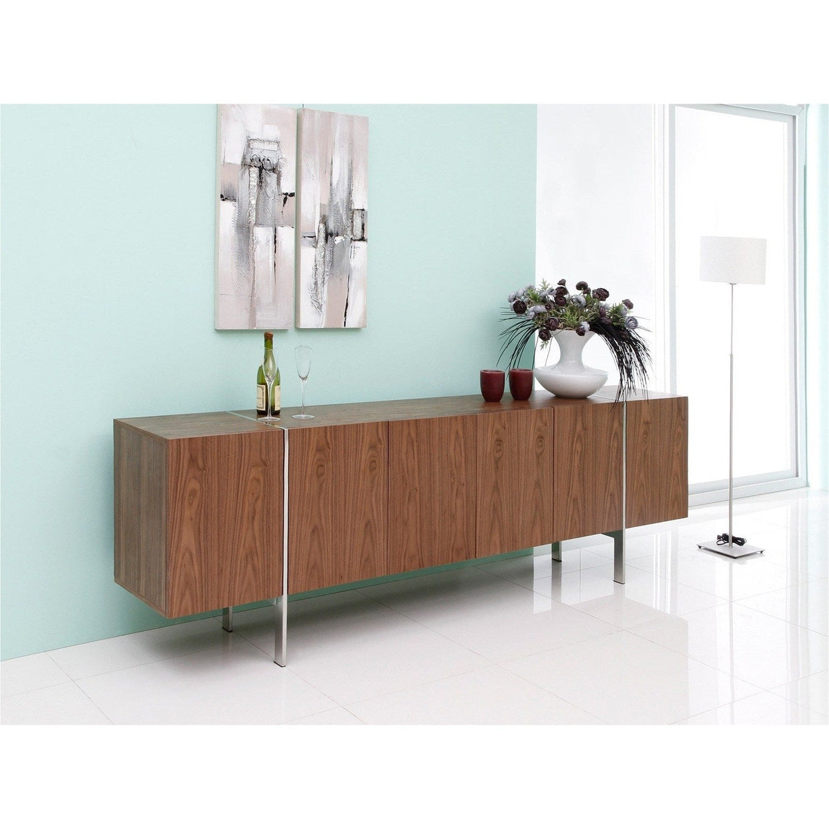 Whiteline Modern Living Struttura Large Buffet